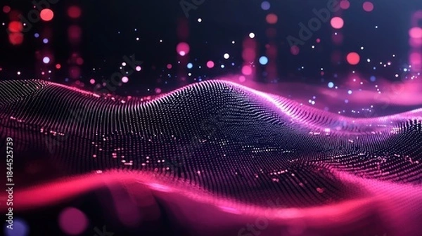 Obraz Abstract digital art waves