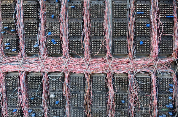 Obraz gros plan de l intérieur d'un placard électrique