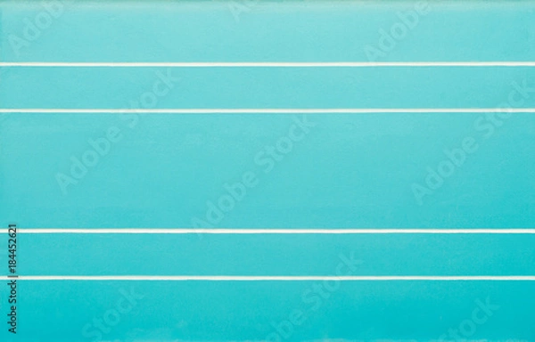 Fototapeta texture green blue concrete wall smooth seamless  background with white line.