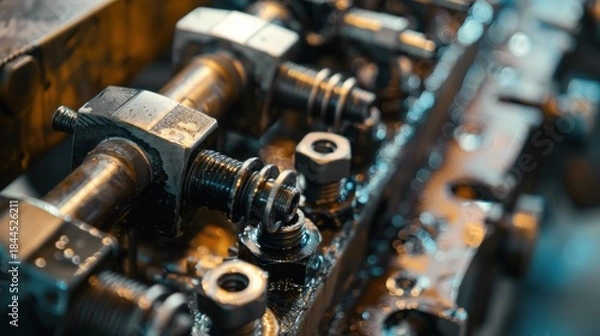 Obraz Engine components closeup