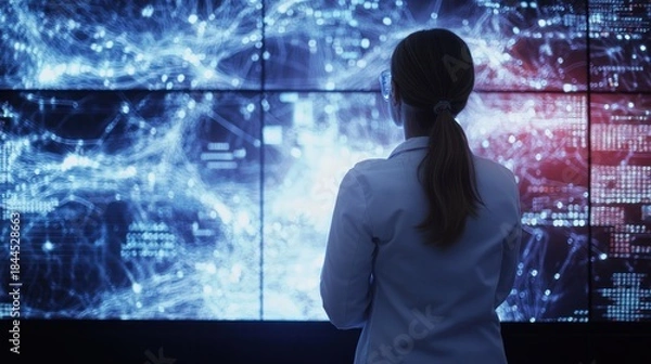 Obraz Person studies data display