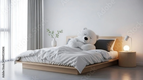 Fototapeta white teddy bear