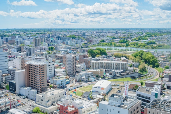 Obraz 茨城　水戸芸術館から望む水戸市街