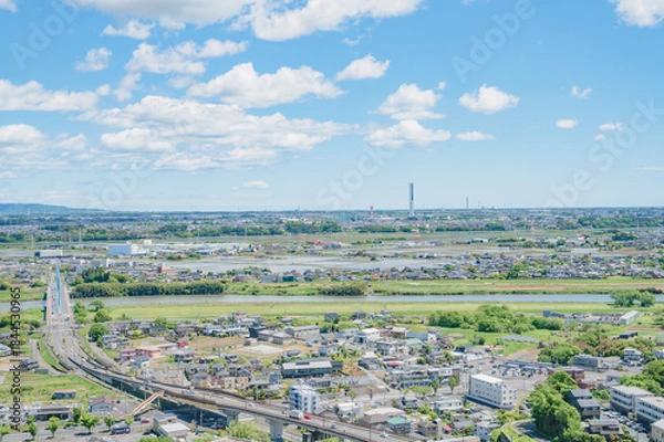 Obraz 茨城　水戸芸術館から望む水戸市街