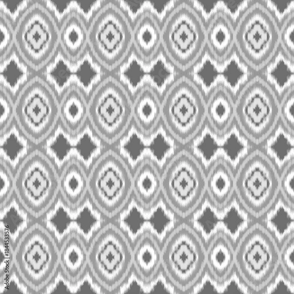 Obraz Abstract Gray Geometric Seamless Pattern With Repeating Symmetry Design