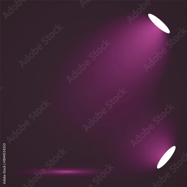 Obraz Minimal Spotlight Effect with Light Beams on Dark Background