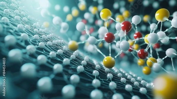 Obraz Molecular structure illustration