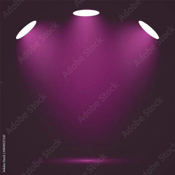 Obraz Cinematic Stage Spotlight Lighting on Dark Background