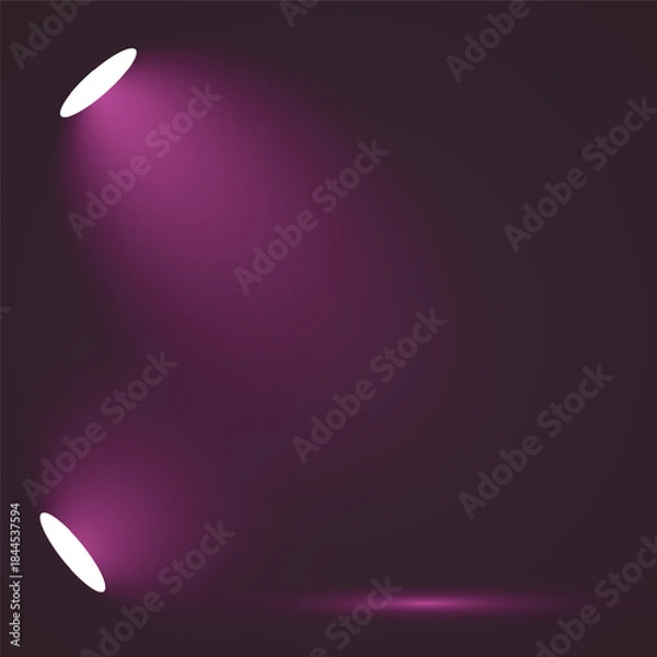 Obraz Modern Studio Spotlight Effect on Dark Abstract Background with Light Beams