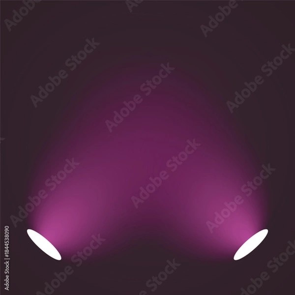 Obraz Professional Stage Lighting with Spotlight Effect on Dark Background