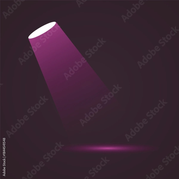 Obraz Stage Spotlight Effect with Light Beams on Dark Background