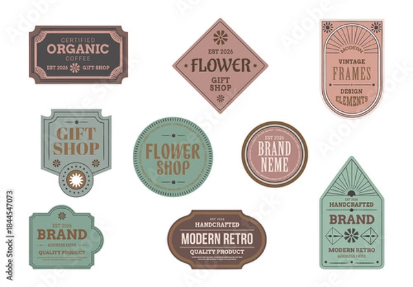 Obraz Labels Badges and Frames Set