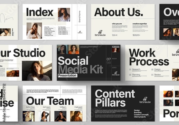Obraz Professional Creative Modern Social Media Kit Presentation Design