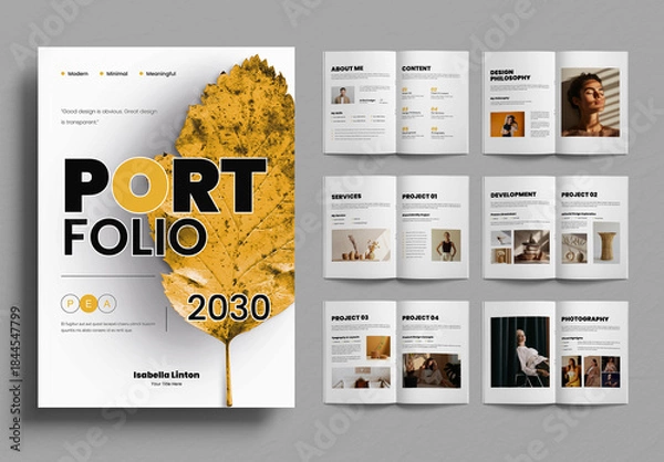 Obraz Portfolio Magazine Design Layout