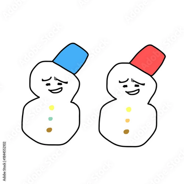 Fototapeta わるだくみの雪だるま