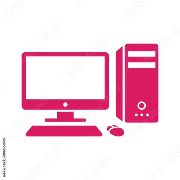 Obraz Desktop computer system with monitor and accessories