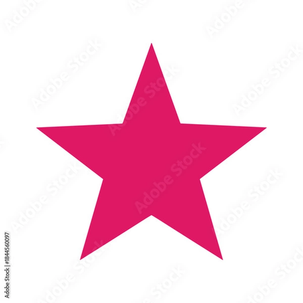 Obraz Bright pink star shape on white background