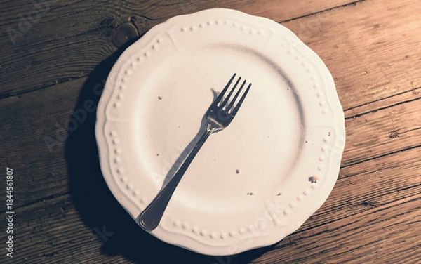 Obraz Empty dish after meal, close-up