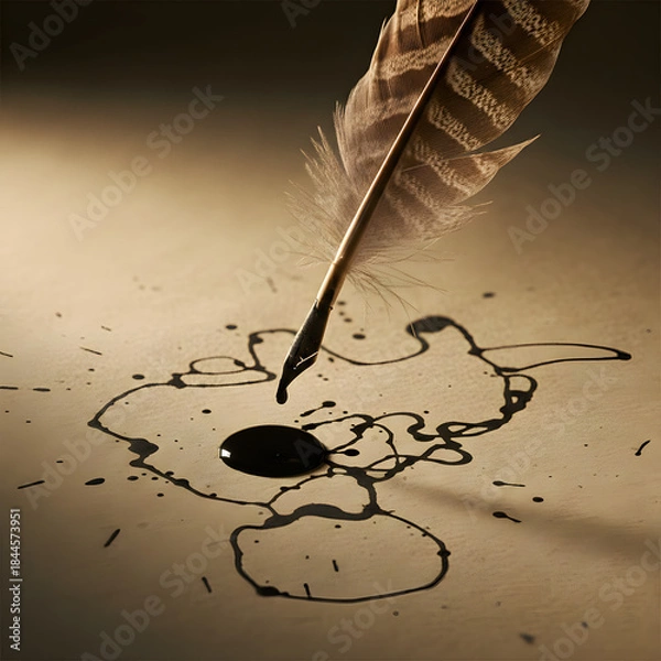 Obraz feather and ink