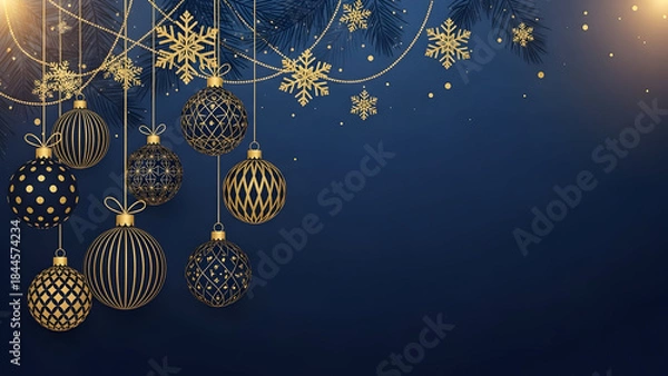 Obraz christmas background with snowflakes