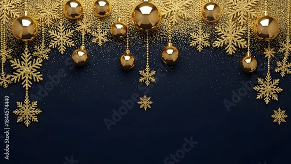 Obraz christmas background with snowflakes