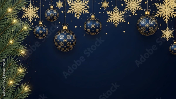 Obraz christmas background with snowflakes