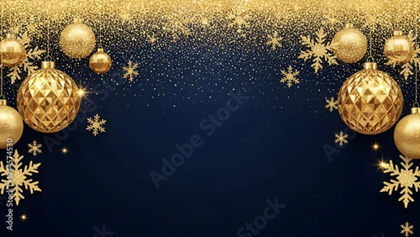Obraz christmas background with snowflakes