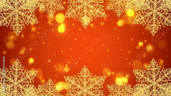 Obraz christmas background with snowflakes