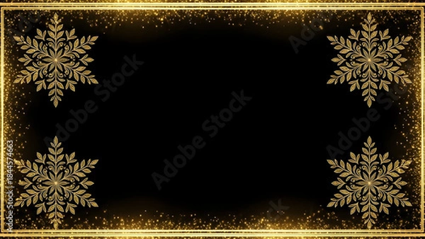 Obraz christmas background with snowflakes