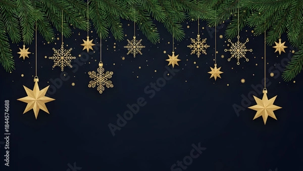 Obraz christmas background with snowflakes