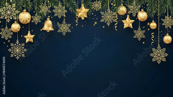 Obraz christmas background with snowflakes