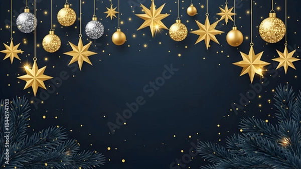 Obraz christmas background with snowflakes