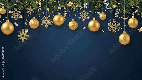 Obraz christmas background with snowflakes