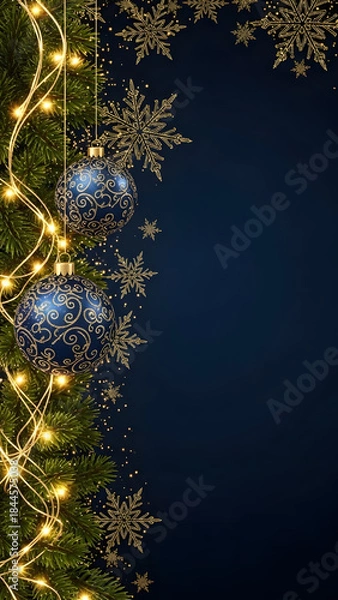 Obraz christmas background with snowflakes