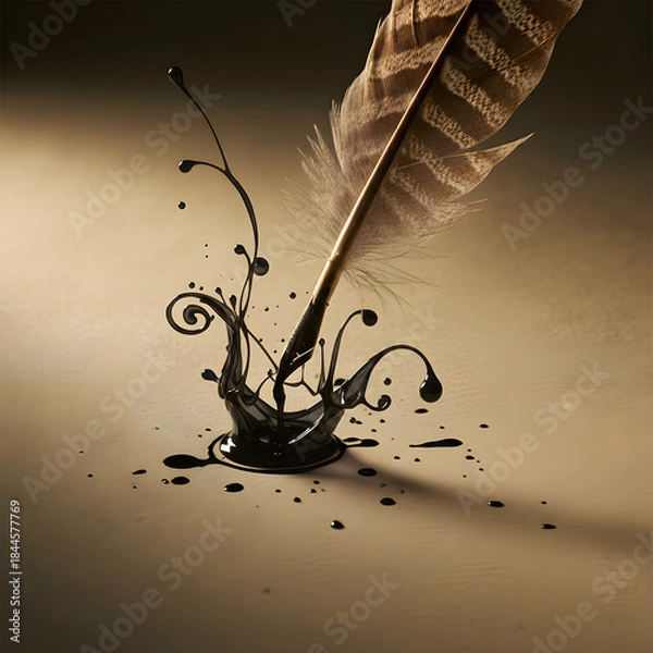 Obraz feather pen and ink