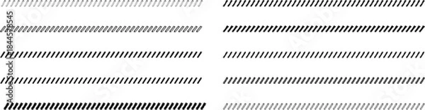 Obraz 手書きのスラッシュ・斜めのライン　線　ベクター