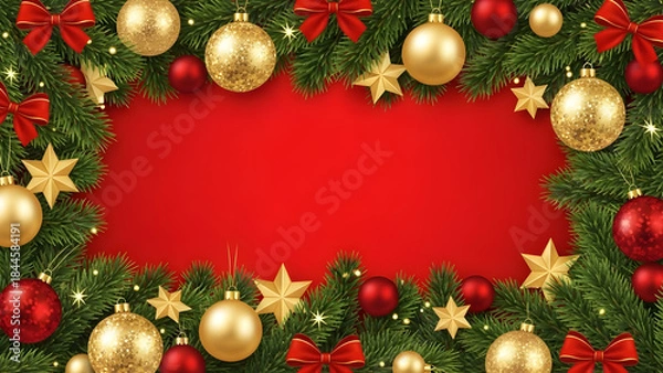 Fototapeta christmas background with snowflakes