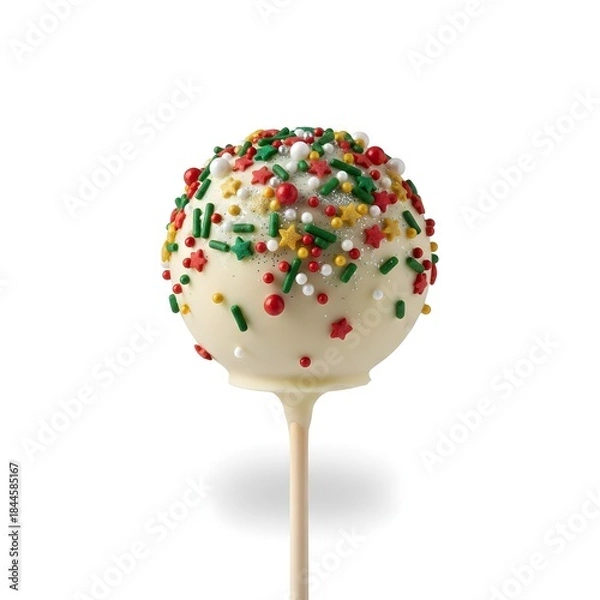 Obraz cake pops with festive sprinkles