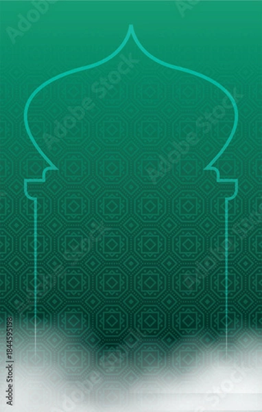 Obraz abstract islamic background illustration with dynamic shapes composition