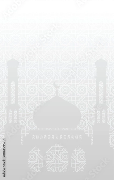 Obraz abstract islamic background illustration with dynamic shapes composition