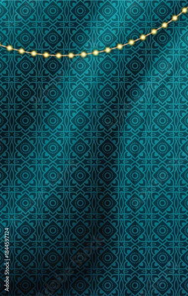 Obraz abstract islamic background illustration with dynamic shapes composition