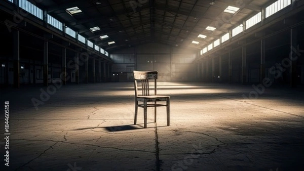 Obraz Chair in dramatic lighting