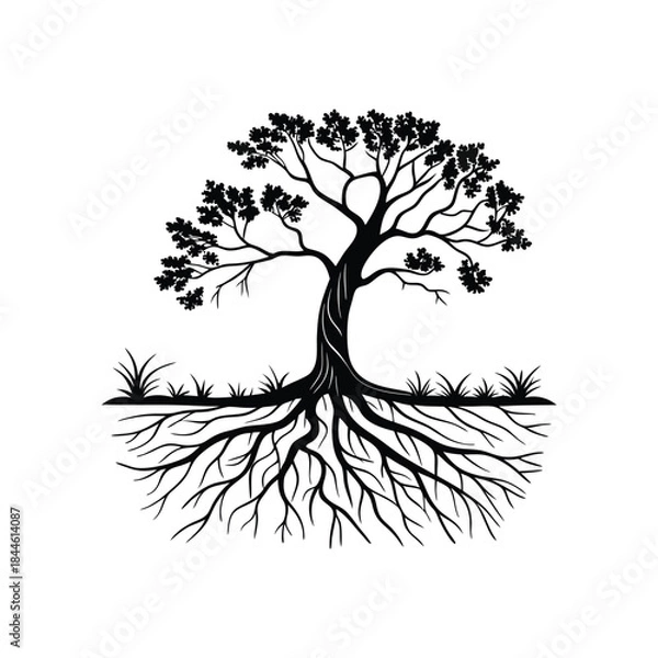 Fototapeta vector tree silhouette