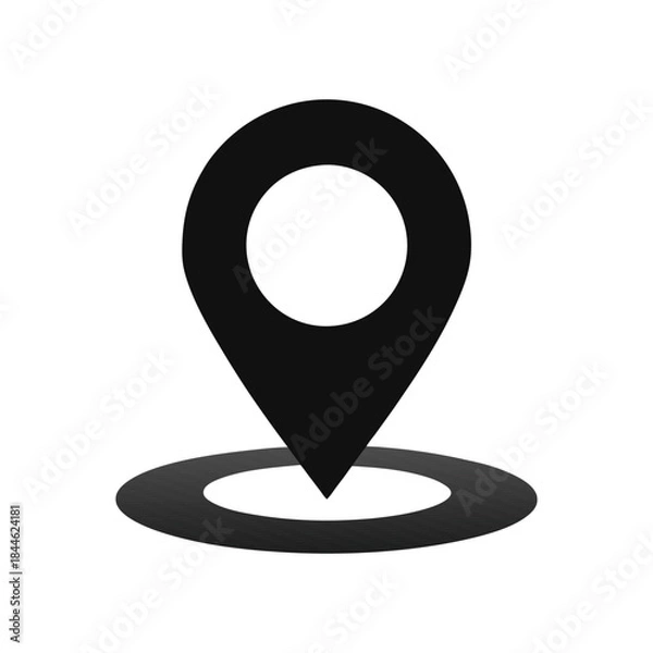 Fototapeta map pointer icon vector illustration