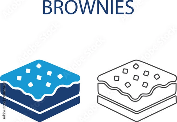 Obraz Brownies icons vector illustration