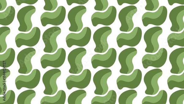 Obraz Abstract Green Organic Shapes Seamless Pattern Background