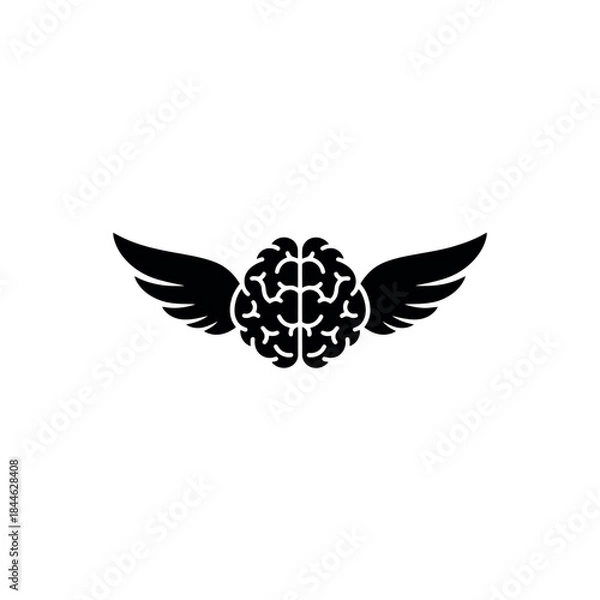 Obraz Flying Brain Freedom Silhouette Vector