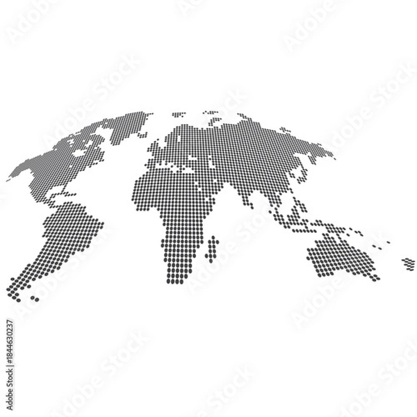 Obraz World map , isolated on white background for website layouts, background,education, precise. Travel worldwide, map silhouette backdrop, earth geography, political, reports.