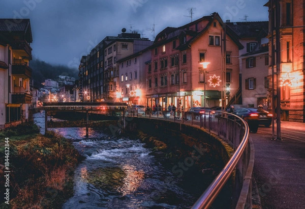 Obraz night view Bad Wildbad
