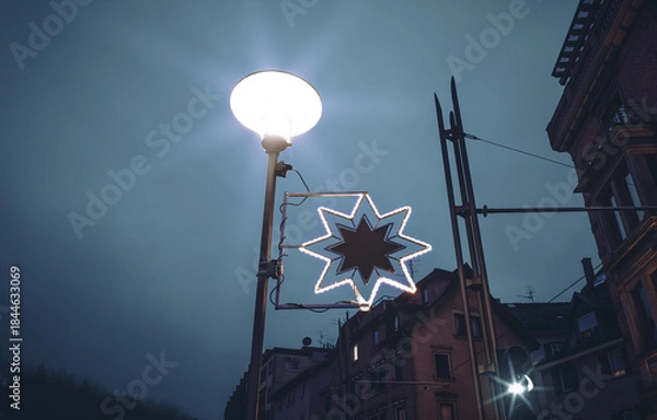Obraz wind mill in the night
